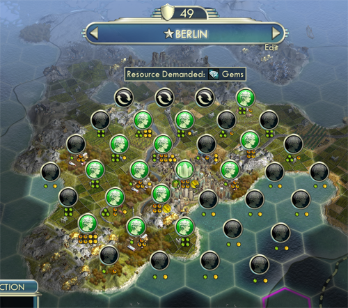Civilization V Settlement with Population 14