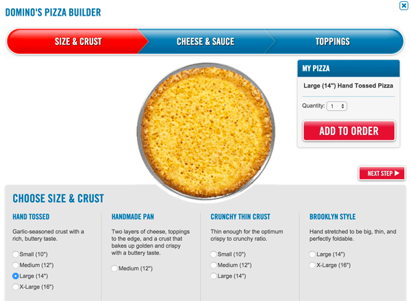 Domino's Pizza Builder