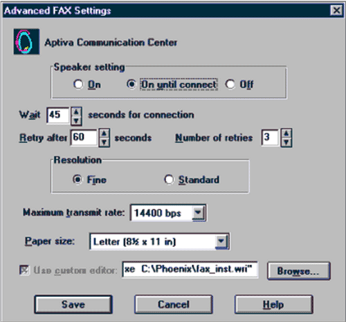 Fax Settings