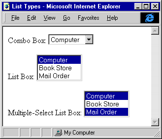 Listbox Types