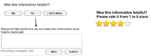 Feedback on Microsoft's Website