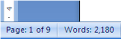 Word Count in Microsoft Word