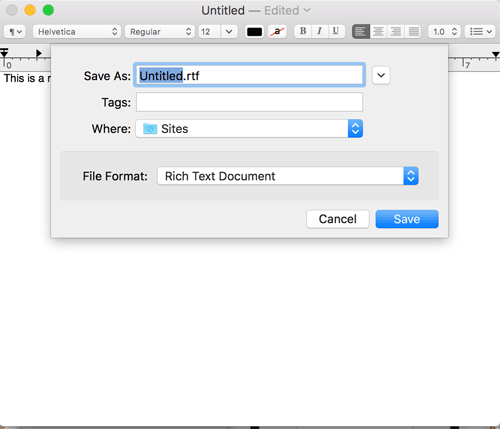 OS X Window-Modal Dialog