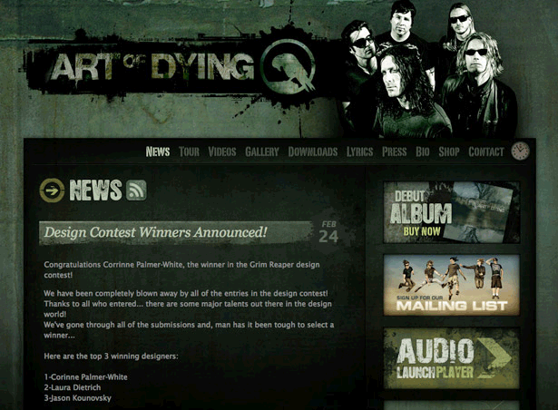 Monochromatic Website: 