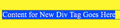 Div Default Text in Dreamweaver