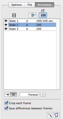 Fireworks Image Preview Animation Tab