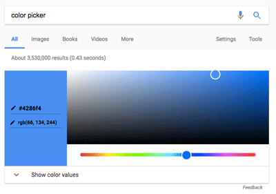 Google's Color Picker