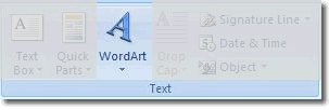Insert WordArt