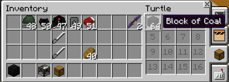 MinecraftEdu Turtle Inventory