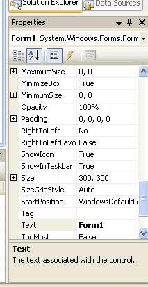 The Properties Window