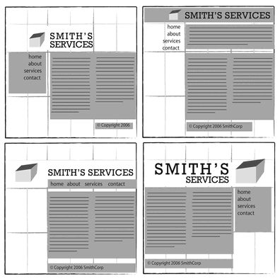 Example Layouts Following Rule of Thirds
