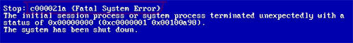 Windows Fatal Error