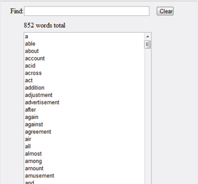 Big Window in Word Finder