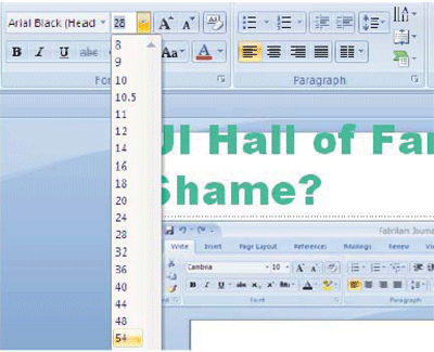 Microsoft Word's Style Preview